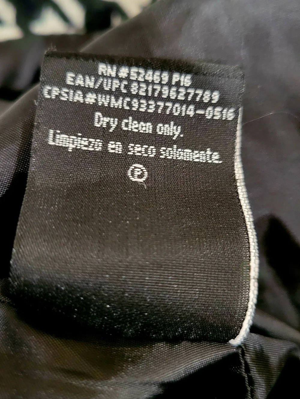 George Girls Black & White Houndstooth Double-Breasted Coat | Size 10-12 - Picture 7 of 7